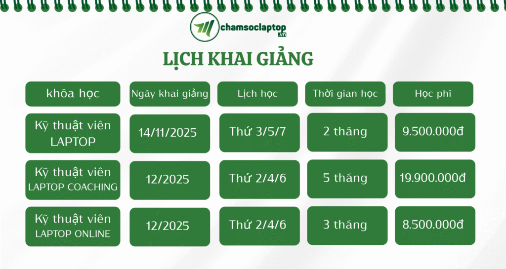 Khóa học sửa laptop